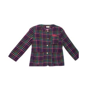 Handmade Pink & Purple Checkered Blazer